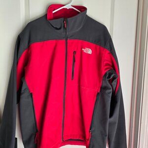 Red and Gray North Face Jacket